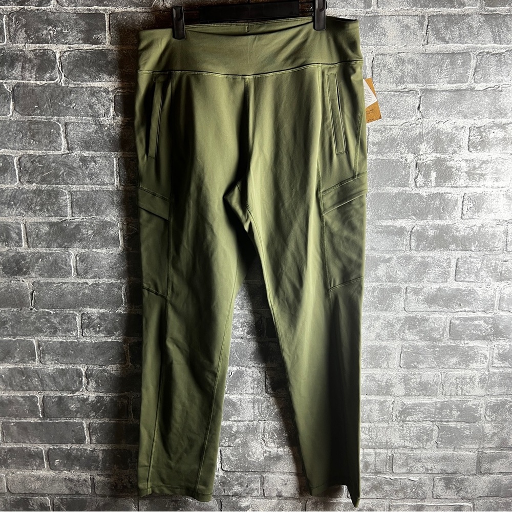 Duluth NoGa Namastash Olive Slim Leg Pant Large - Picture 2 of 6